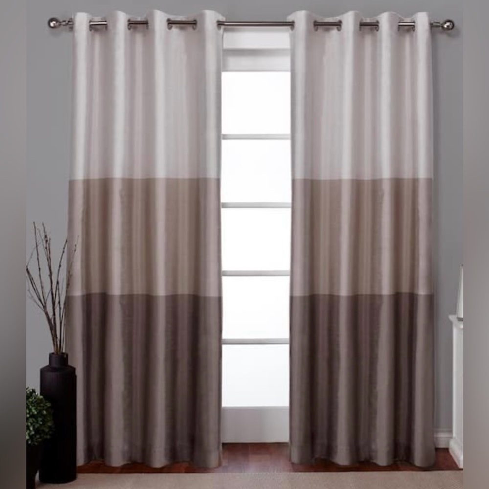 Light Filtering Grommet Top Curtain, 54 in. W x 96 in. L set of 2 panels